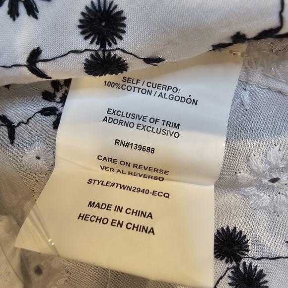 Taylor & Sage Embroidered Lightweight Tank Top Size XXS - Picture 6 of 8